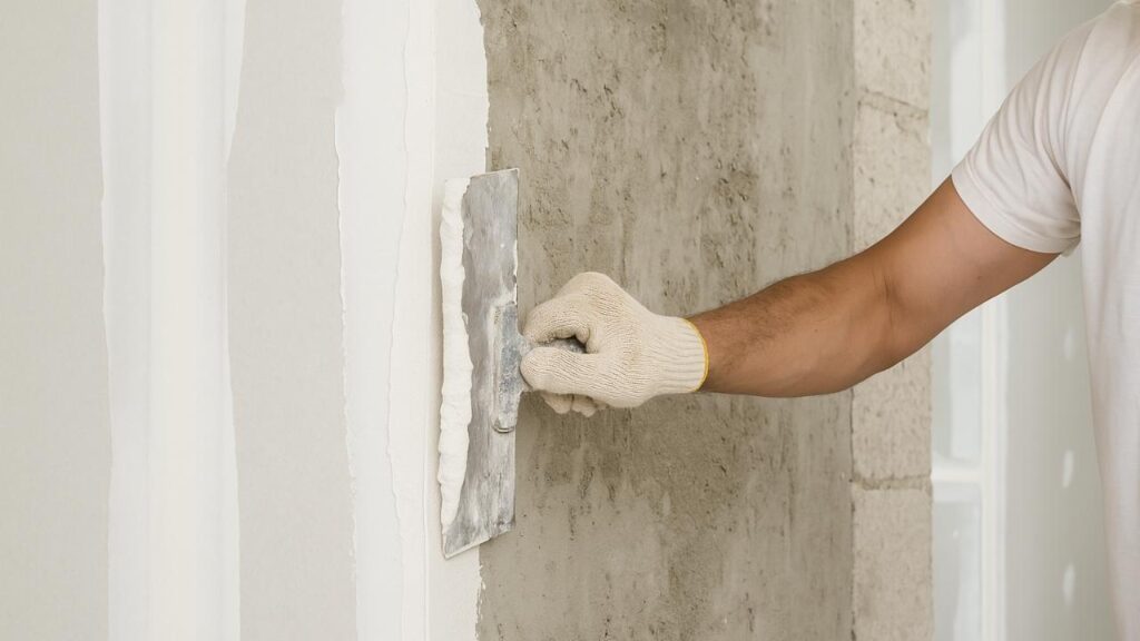 gesseiro de camaçari utilizando o gesso em uma construção na cidade